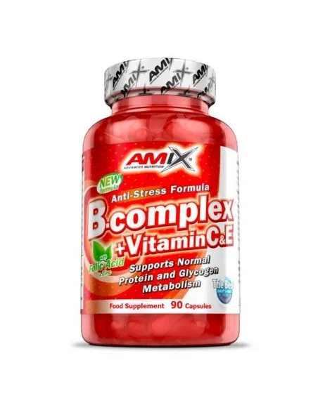 B-COMPLEX + VITAMINA C Y E - 30 CAPS - AMIX NUTRITION