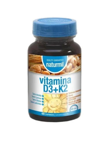 VITAMINA D3 + K2 - 60 COMP - NATURMIL