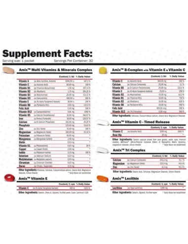 VIT & MINERAL - 30 PACKS - AMIX NUTRITON