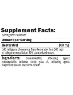 PURE RESVERATROL 100MG - 60 VCAPS - AMIX 2
