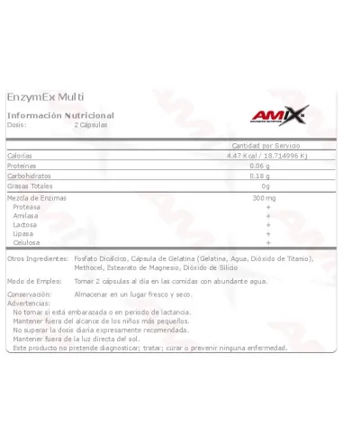 ENZYMEX MULTI 90 CAPS - AMIX NUTRITION