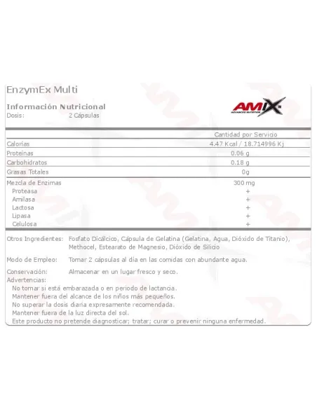 ENZYMEX MULTI 90 CAPS - AMIX NUTRITION