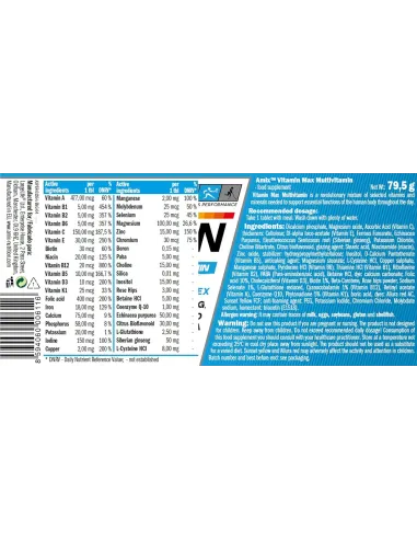 VITAMIN MAX MULTIVITAMIN - 60 TABS - AMIX PERFORMANCE